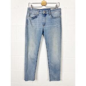 Rag & Bone Dre Low Rise Ankle Slim Boyfriend Jeans Womens 27 Albion Blue Raw Hem